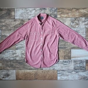 J.Crew Sporting Goods Light Red Button Down Shirt, Small Chambray Workwear EUC